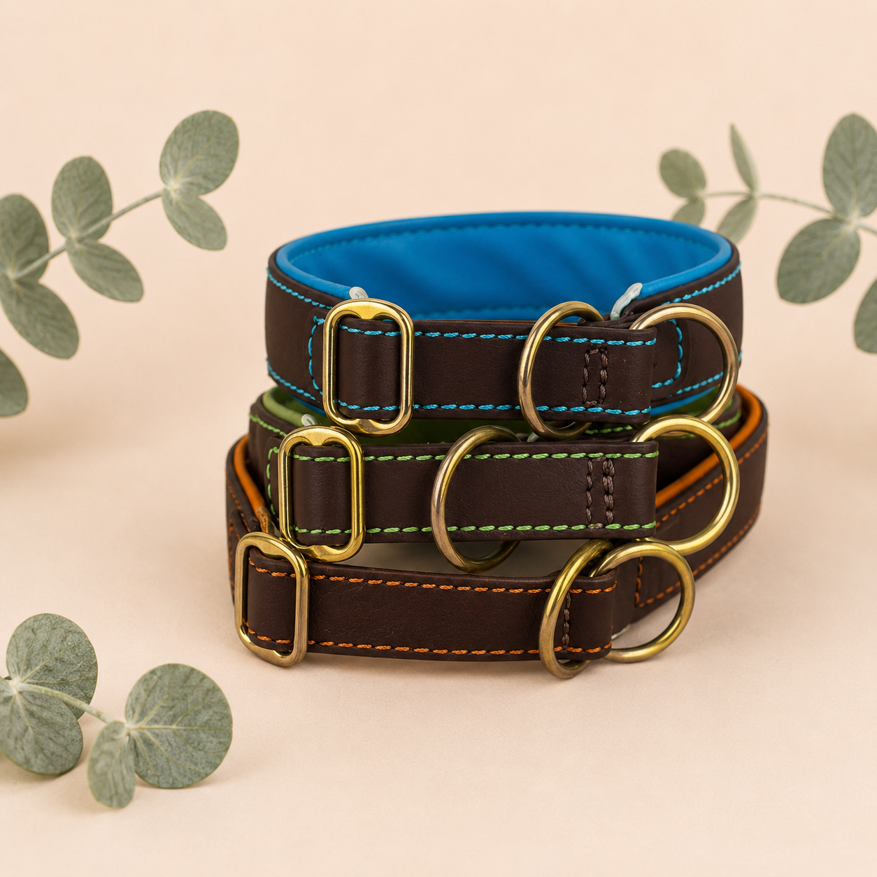 Biothane Leder Halsband mit Zugstopp