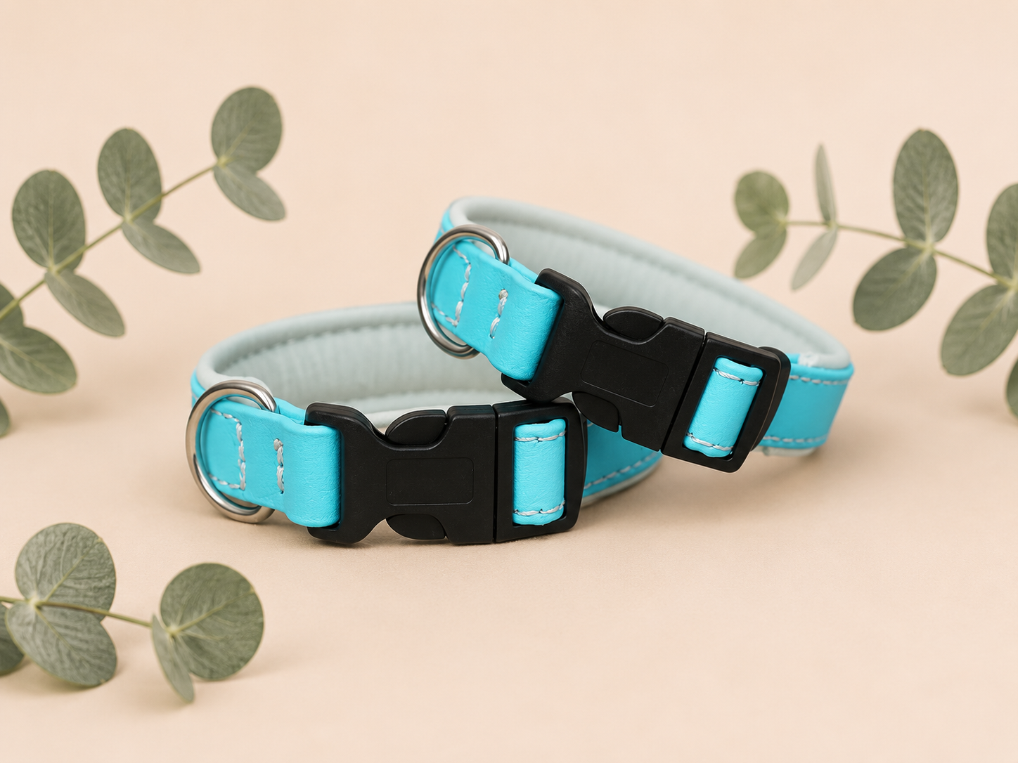 Biothane Leder Halsband mit Steckschnalle