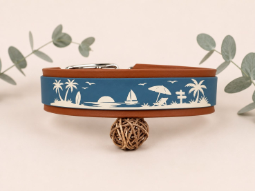 Preview: Biothane Halsband Double 38mm - Wald oder Strand