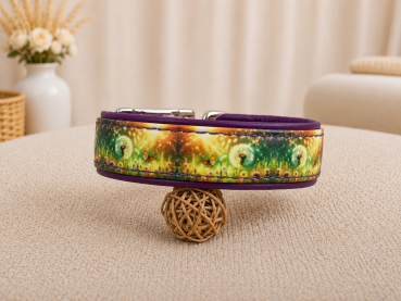 Biothane Leder Motiv Halsband "Pusteblume"