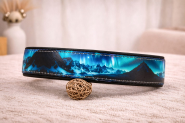 Biothane Leder Motiv Halsband "Polar"