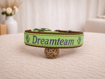 Biothane Leder Halsband "Dreamteam"
