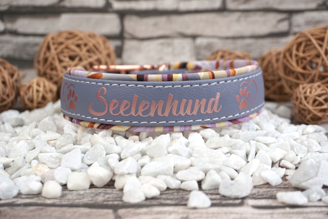 Jules Pet Shop Biothane Softshell Halsband "Palms"