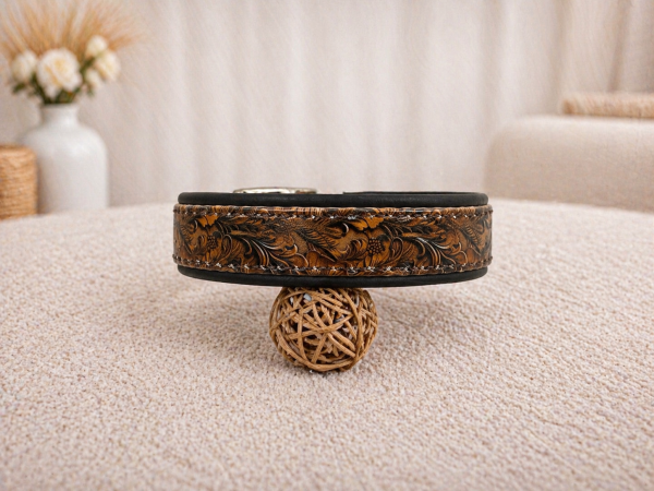 Biothane Leder Motiv Halsband "Muster"